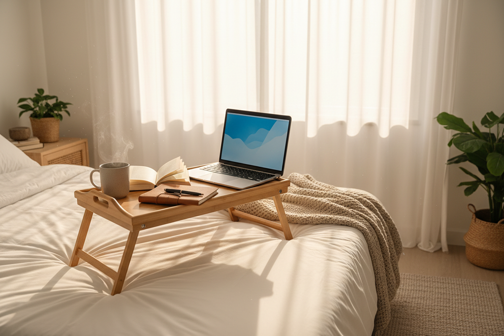 Aldera MorningNest Bamboo Bed Tray Lifestyle